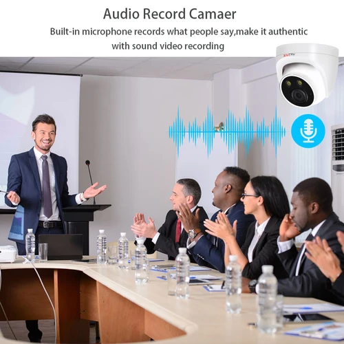 Imagen 2 del producto Cámara IP 4K de 8MP, vigilancia POE Onvif H265, domo de Audio Onvif HD, visión nocturna, detección humana, 48V, 4MP, vídeo CCTV de seguridad para NVR