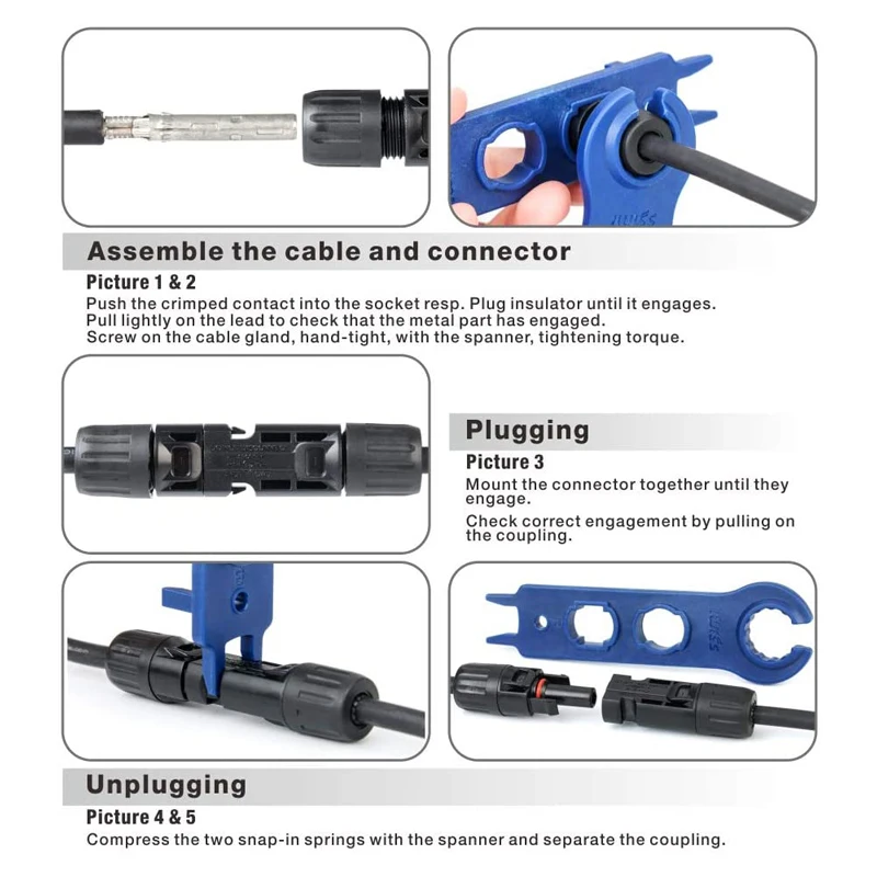 IWISS LY-2546B KIT Solar PV Panel Crimping plier set crimper Tool Kit with Wire Cutter cable cutting Spanner and Connectors