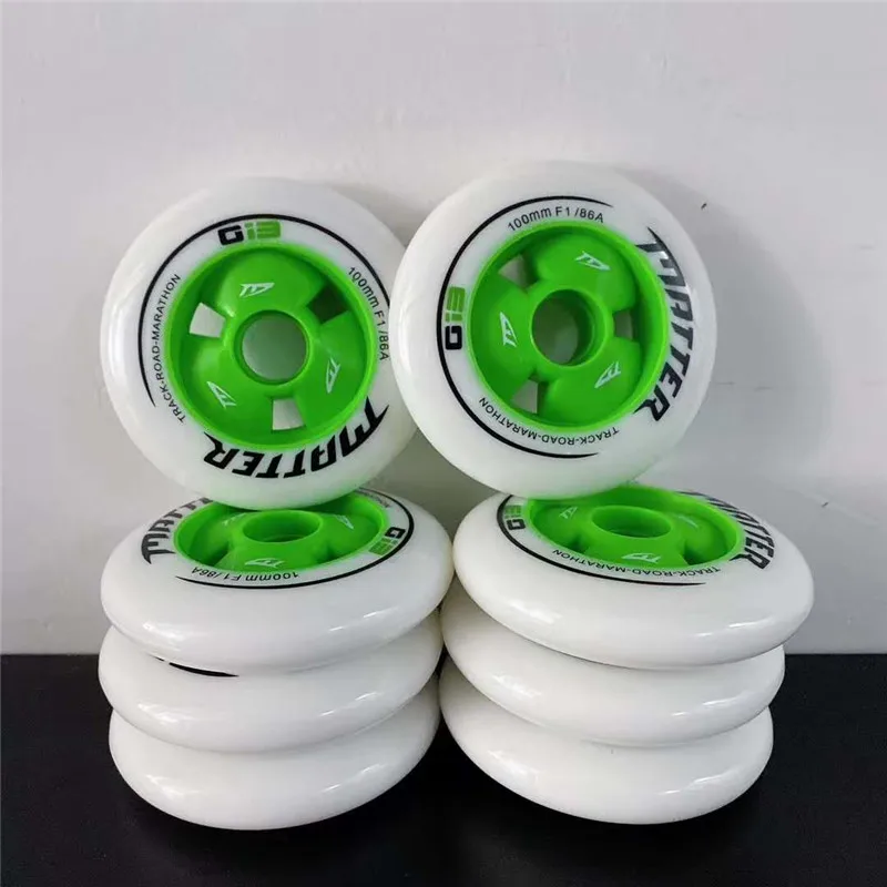 [Rekomendacja] 8 sztuk/partia MATTER G13 F1 F0 Inline Speed ​​Race Skates Wheel, 110mm 100mm 90mm Green Rose Yellow Skating STS CITYRUN