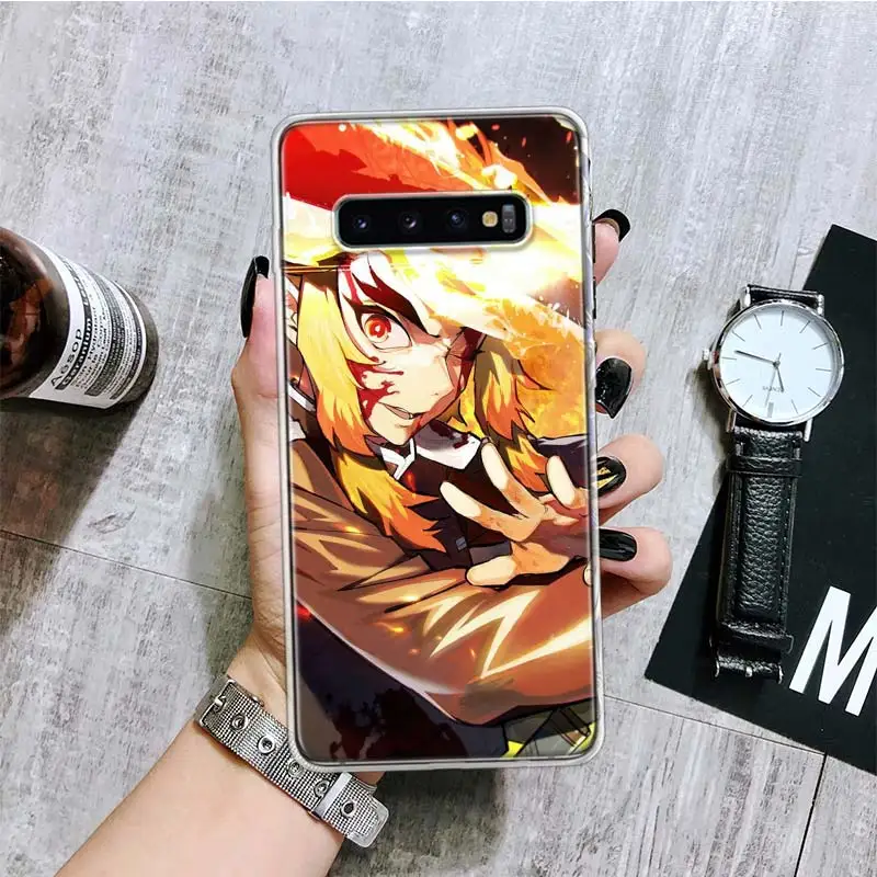 Demon Slayer Rengoku Kyoujurou Phone Case For Samsung Galaxy S24 S23 S22 S21 S20 Ultra S20 FE S10 Plus S9 S8 + Fundas Cover Coqu