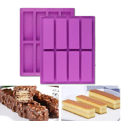 실리콘 그래놀라 바 금형 직사각형 단백질 Engergy 바 Ganache 브라우니 치즈 케이크 버터 주방 액세서리 베이킹 팬
