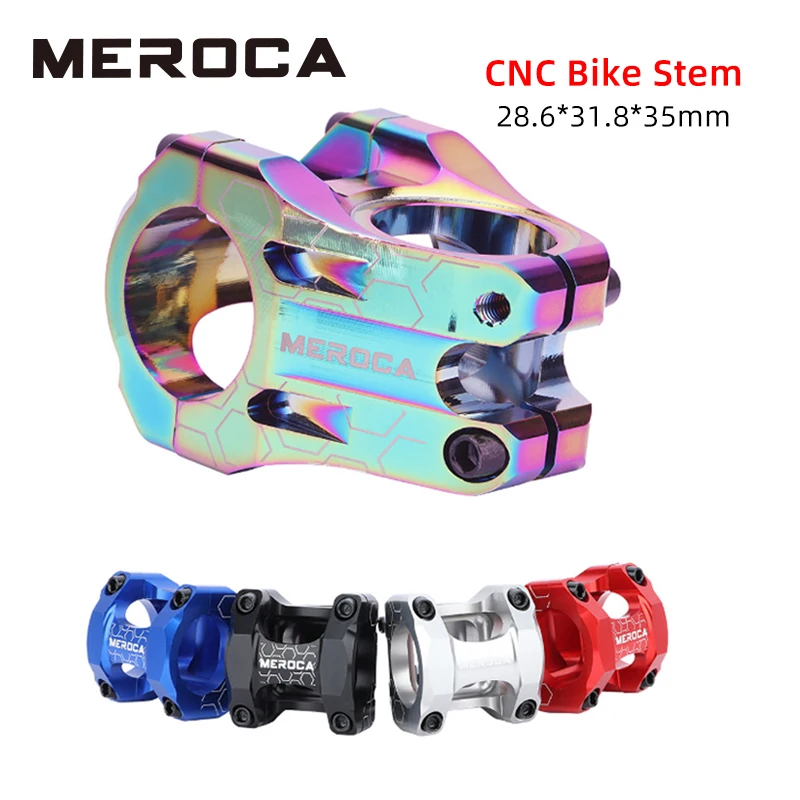 

MEROCA CNC Hollow Riser Bicycle Stem Ultra Light MTB 35mm Road Bike Stem 28.6*31.8mm Mtb Stem Bike Stem