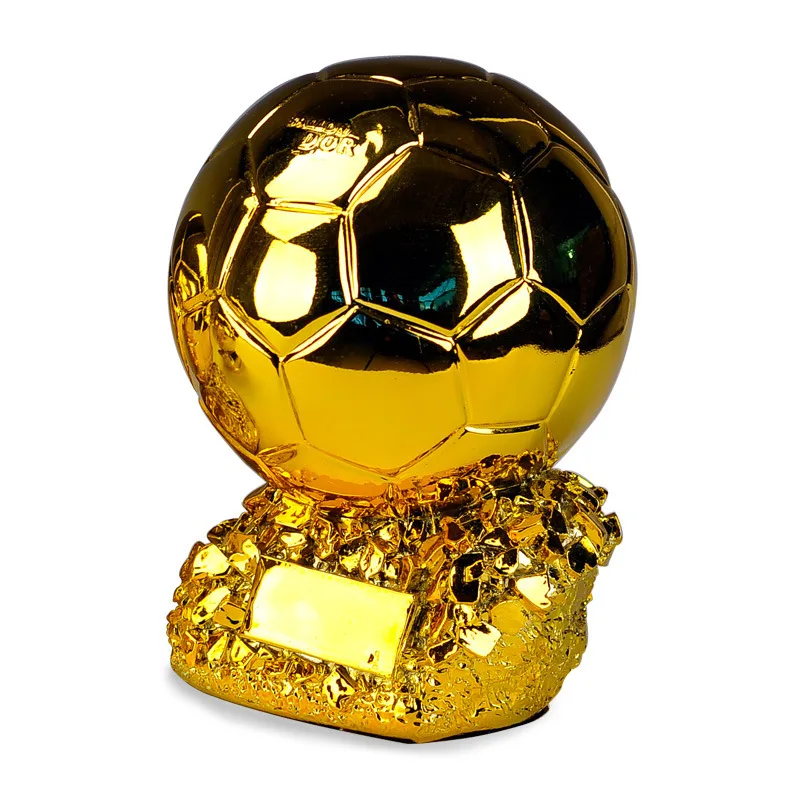 

15cm Football Golden Ball Trophy Competition Champion Resin Player Souvenir Replica Handicraft Home Decoration Collection