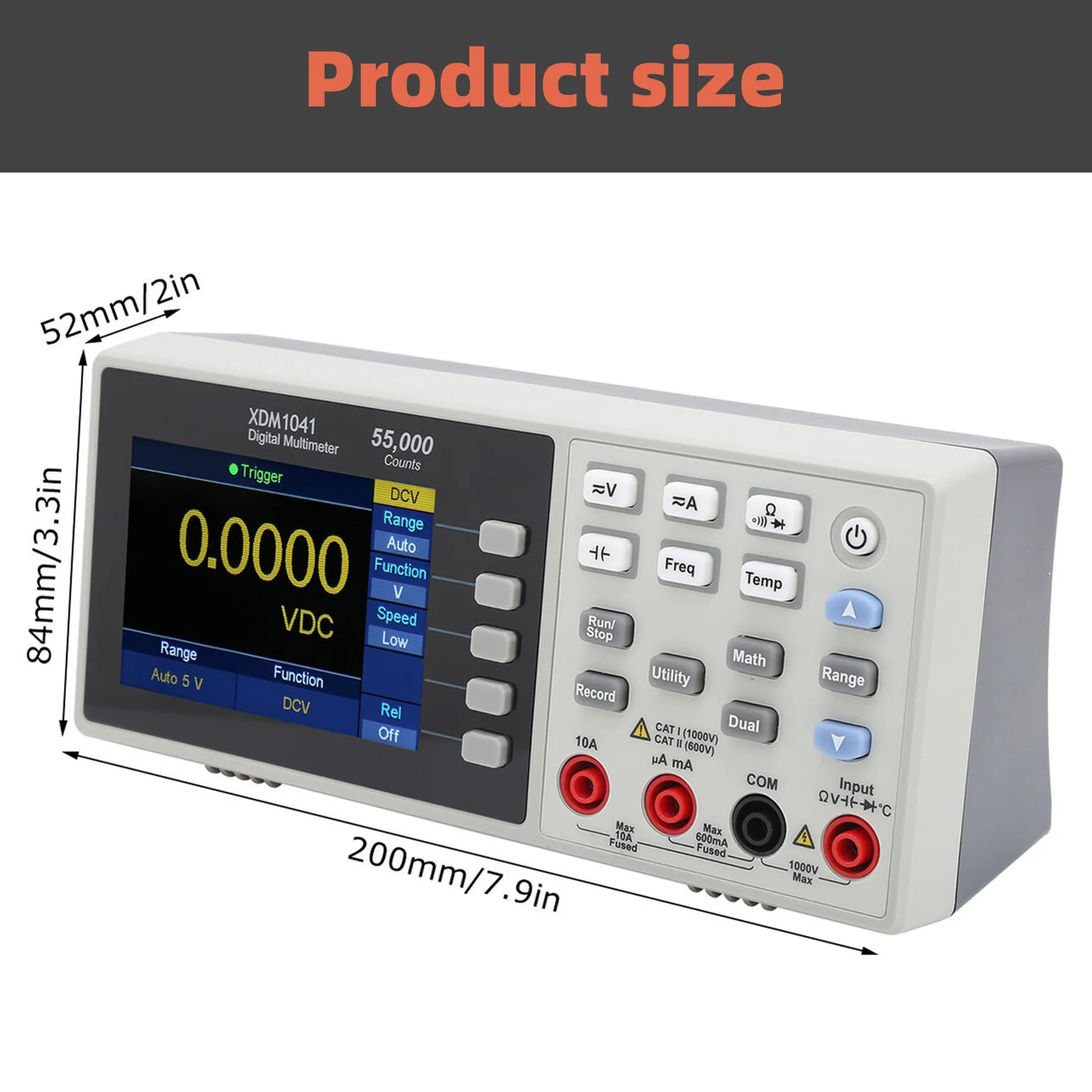 Imagem -03 - Owon Xdm1041 Mini Desktop Multímetro Digital 3.5 Polegada Lcd Medidor de Tensão e Corrente Verdadeiro Rms Temperatura Tester