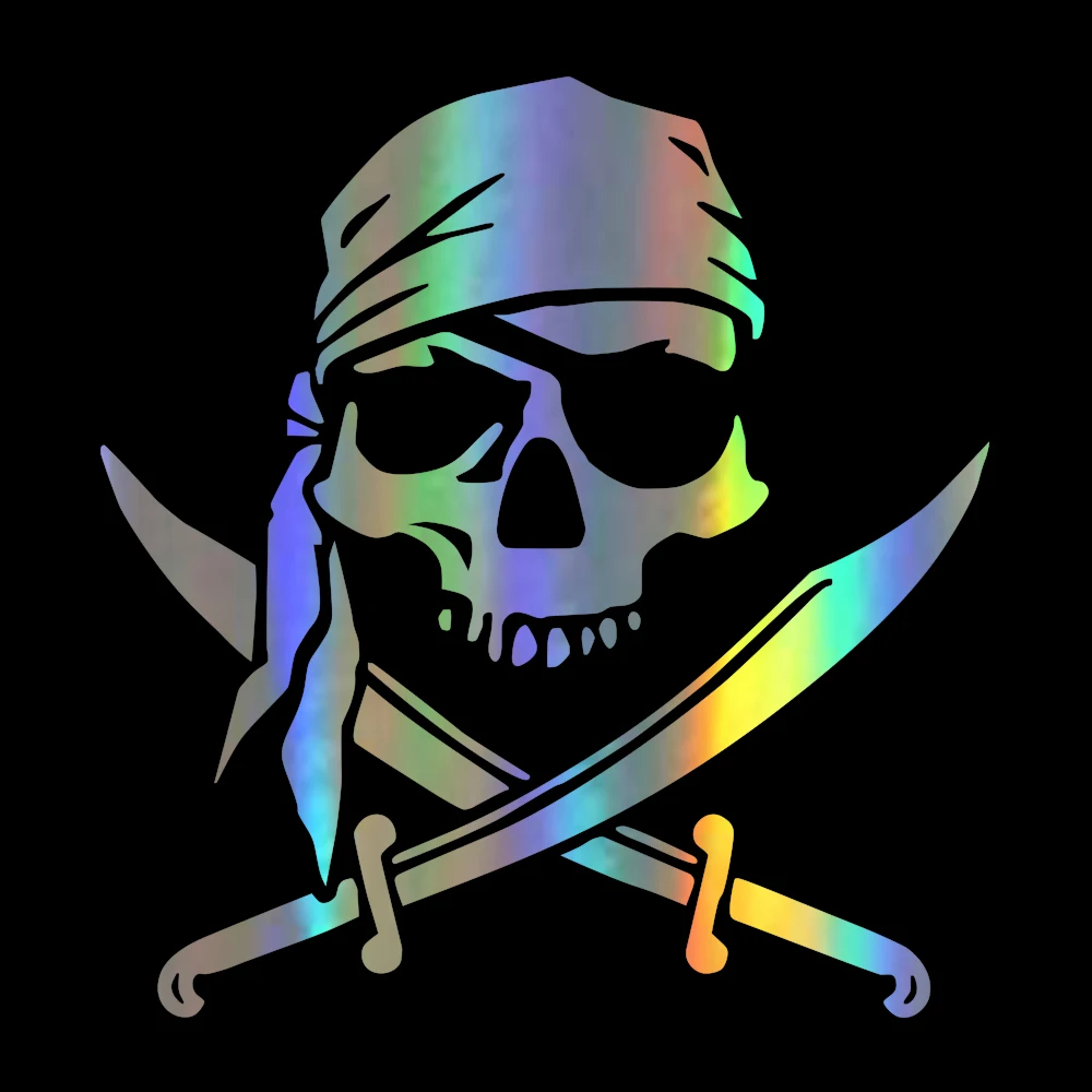 Водонепроницаемая Автомобильная наклейка Three Ratels FD182 с изображением пиратского черепа