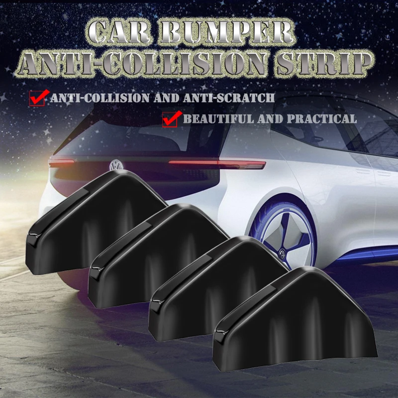 

Car Rear Bumper Lip Diffuser Universal Modified Spoiler Scratch Protector Wing Chassis Shark Fins Carbon Fiber