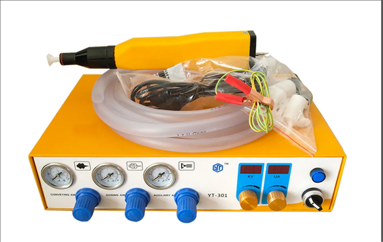 Peralatan Penyemprotan Sistem Eksperimen Cat Serbuk Portabel Mesin Pelapis Elektrostatik Pistol Pelapis Serbuk Manual/Otomatis