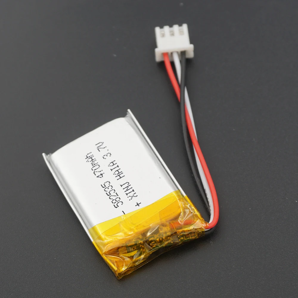 XINJ 3,7 V 470 mAh Polimerowy akumulator litowo-jonowy 582535   Lipo JST-XH 3pin 2,54mm do kamery samochodowej DIY GPS Sat Nav Driving