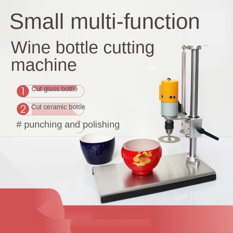 110V-240V Wine Bottle Cutting Machine Electric Glass Ceramic Bottle Cutter Bottle Making Pots Grinding Drilling and Cutting