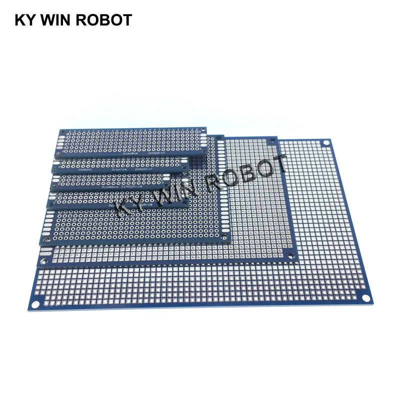 Prototipo de circuito impreso Universal para Arduino, placa PCB de 2x8, 3x7, 4x6, 5x7, 7x9, 8x12, 10x15 cm, doble o un solo lado