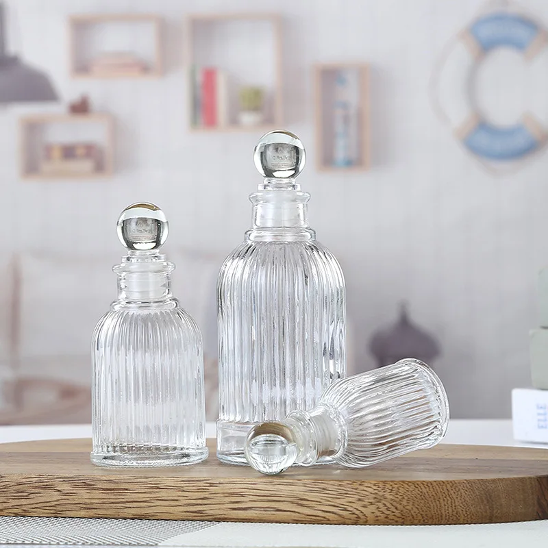 50ml/100ml/150ml Vertical stripe Fragrance Empty Bottles Essential Oil Diffuser Bottles Aroma Bottles Perfume Diffuser Sticks