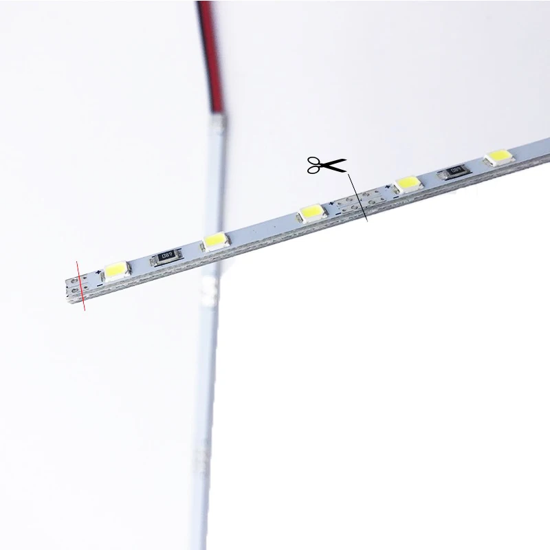 非常に明るいストリップライト,白いバックライト,smd 2835,dc 12v,60 leds,50cm, 4mm, 10個