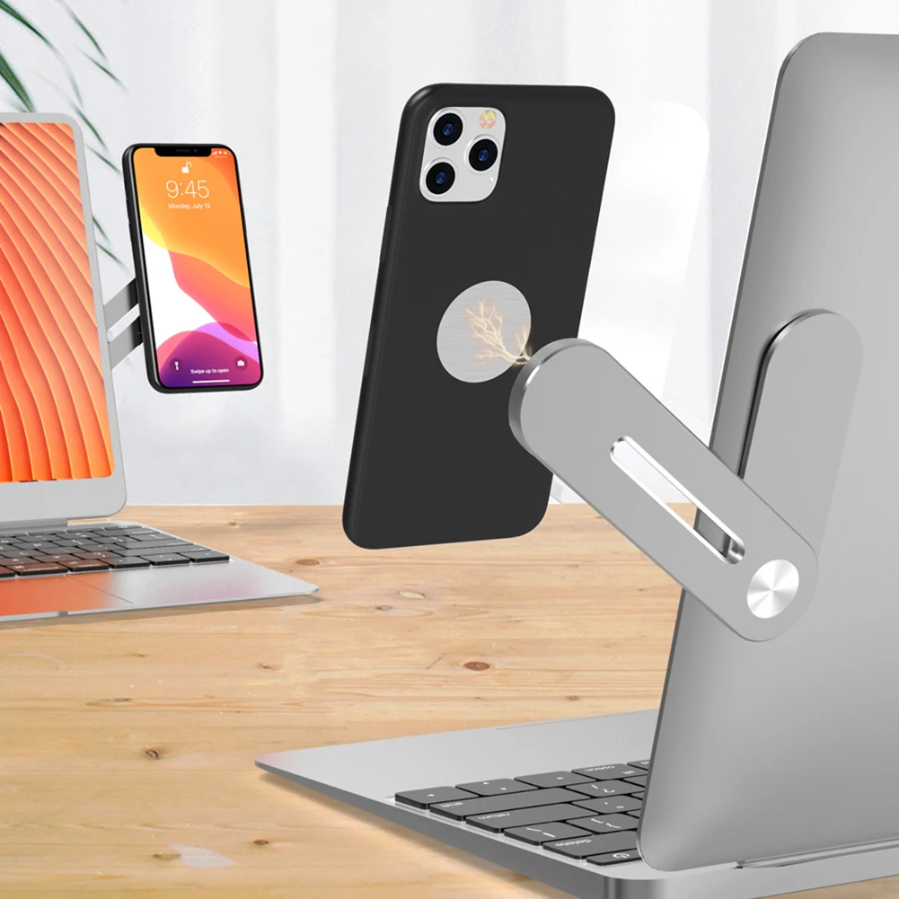 الهاتف صفائح مغناطيسية ثابتة محمول مراقب جبل سبائك الألومنيوم الهاتف المحمول دعم قوس حامل حامل سطح المكتب PC مراقب