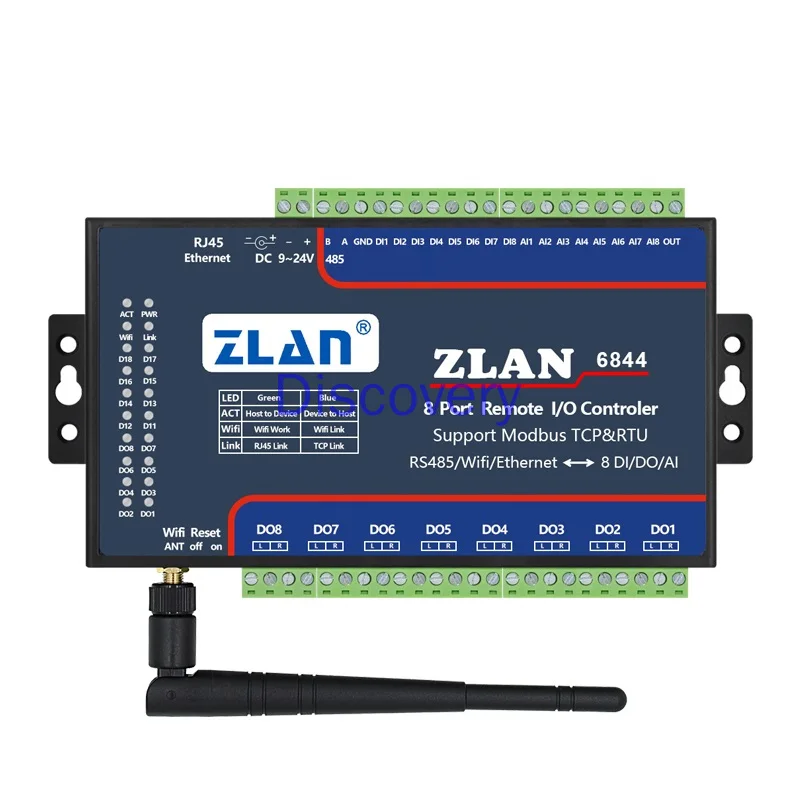 

Switch Input and Output Module 8 DI/DO/AI Analog Quantity Acquisition ZLAN6802/6842/6844