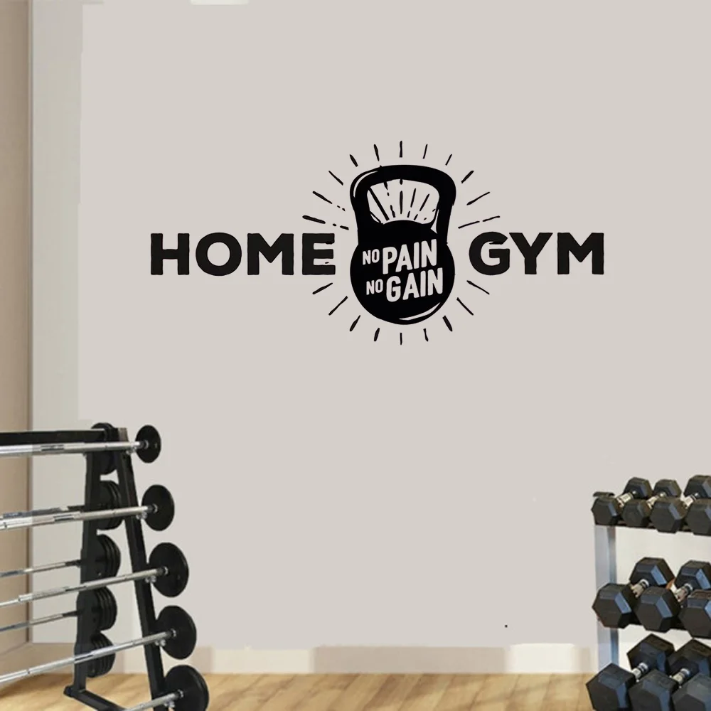 Fitness Home gym Wall Decals man cave boys girls Fitness sign Wall Sticker Home Decoration Art Decal Vinyl Wall Decor Mural