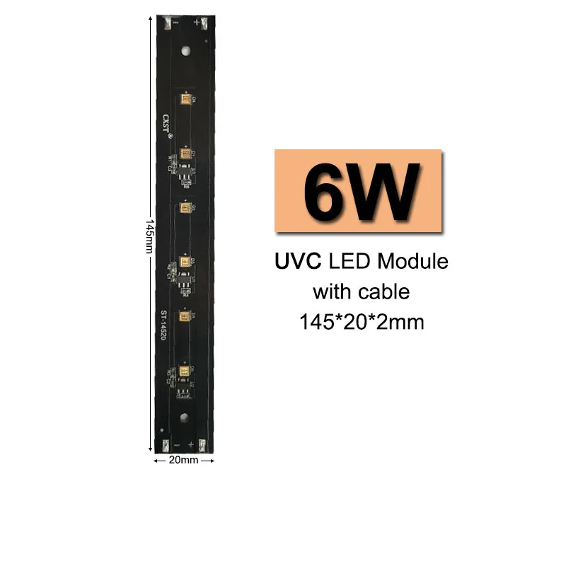 Upgraded 12V UVC LED Module UV Lamp Ultraviolet Light (145/300)x20x2mm 2.5W 5W 6W 12W 265-285nm 395-405nm