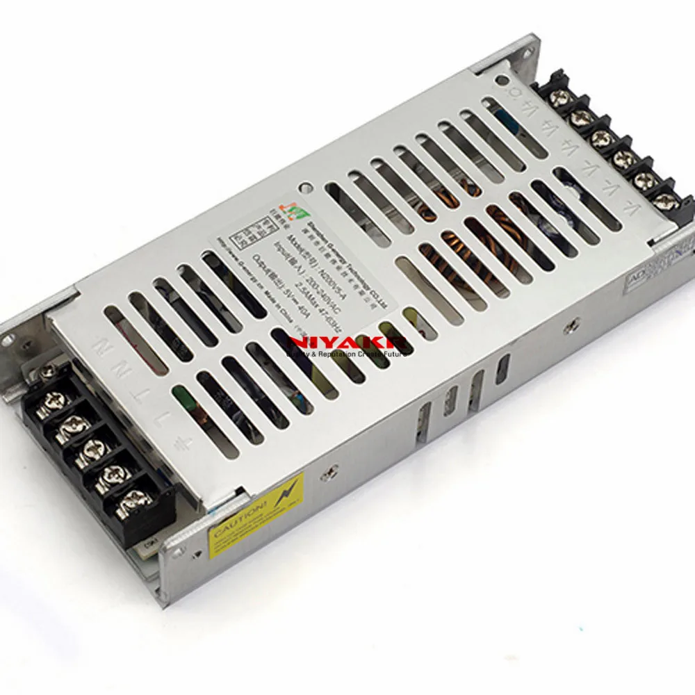 จัดส่งฟรี G-Energy N200V5-A 200W 5V40A 200 ~ 240VAC แรงดันไฟฟ้า PSU สำหรับ P4 P5 P10 LED signboard