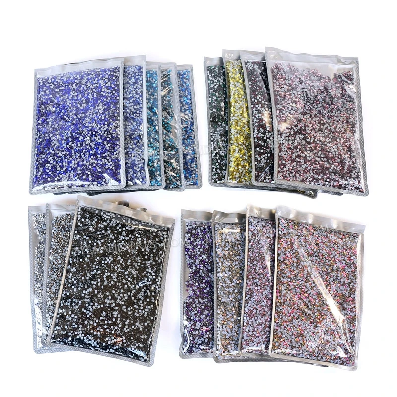 Big Package Bulk Wholesale Hot Fix Rhinestone SS16 SS20 SS30 Flat Back Crystals Strass Glitters Stone For DIY Fabric Garment