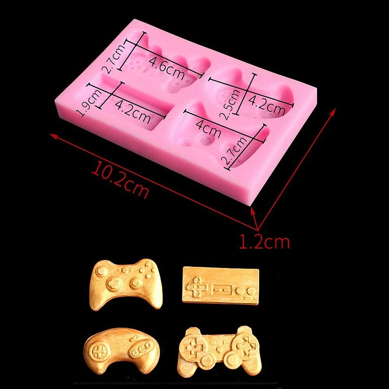 Game Controller Fondant Mold Video Gamepad Silicone Mould For Candy Chocolate Cupcake Topper Cake Decorating Tools Resin Clay