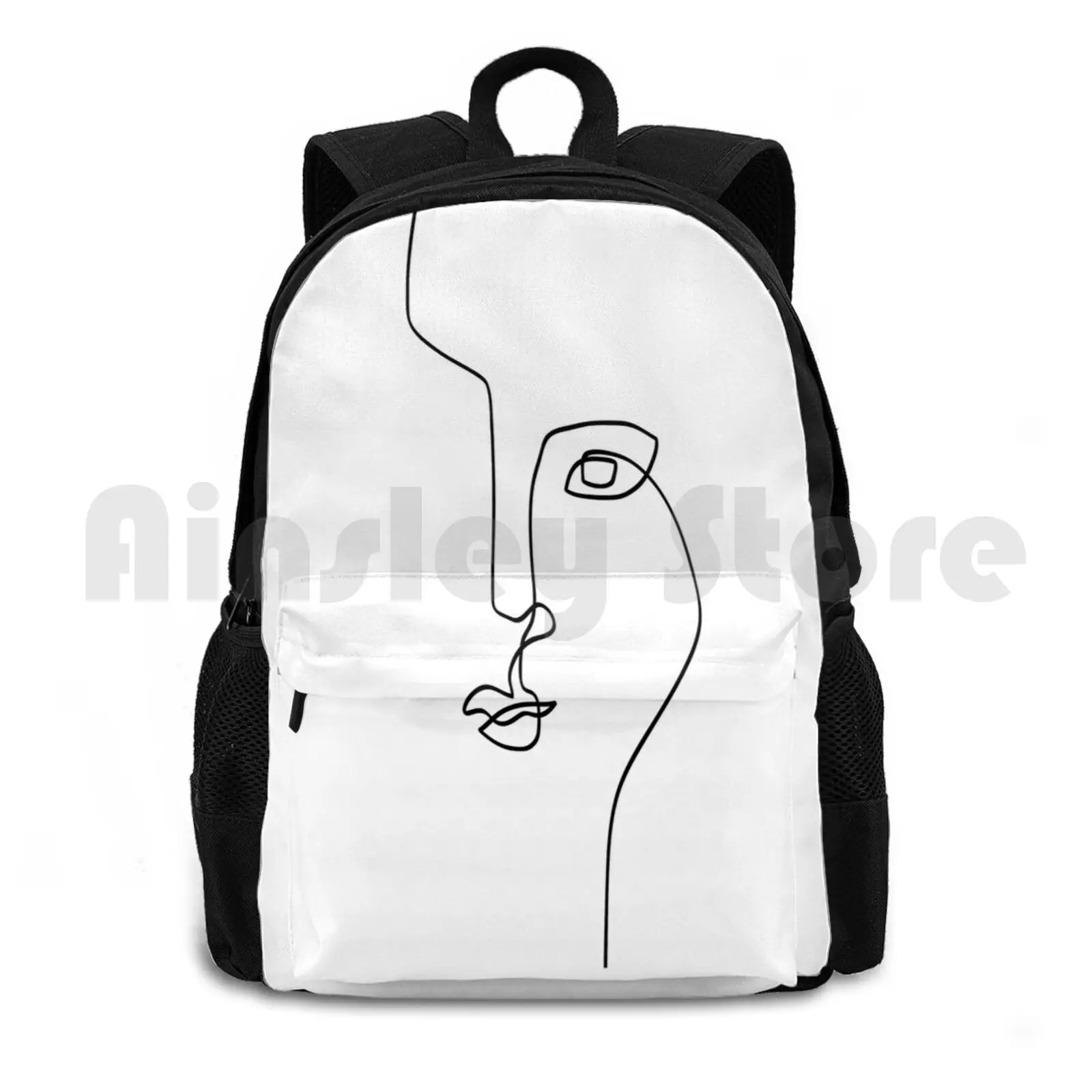 

Abstract Face Ii-One Line Art Outdoor Hiking Backpack Riding Climbing Sports Bag Abstract Face Faces One Line Art Single Line