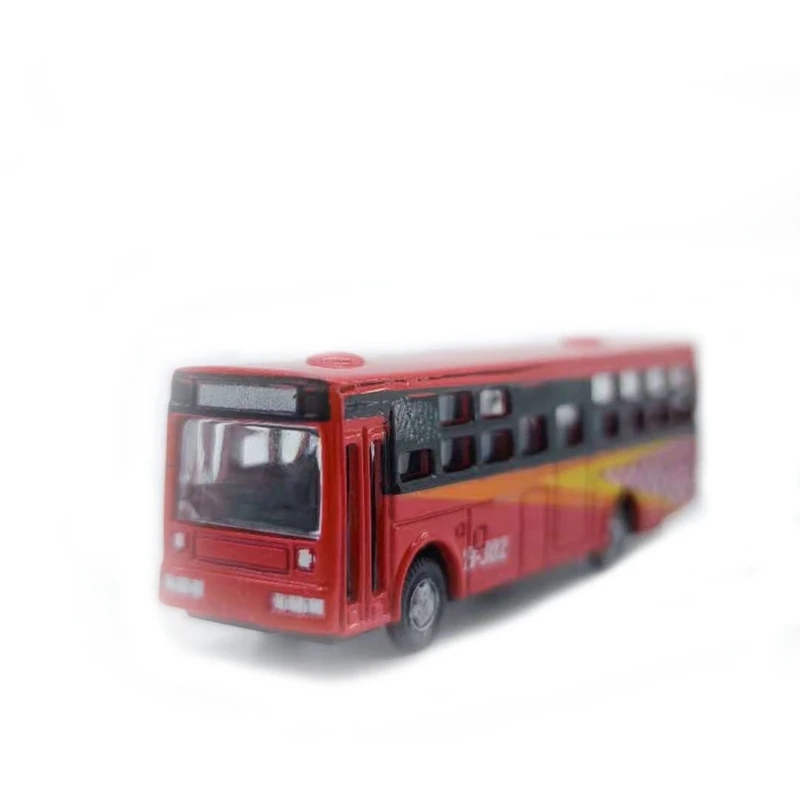 Modelo de autobús urbano a escala 1/160, Minibus de simulación de aleación de viaje, coche de juguete para niños, vehículo de decoración de