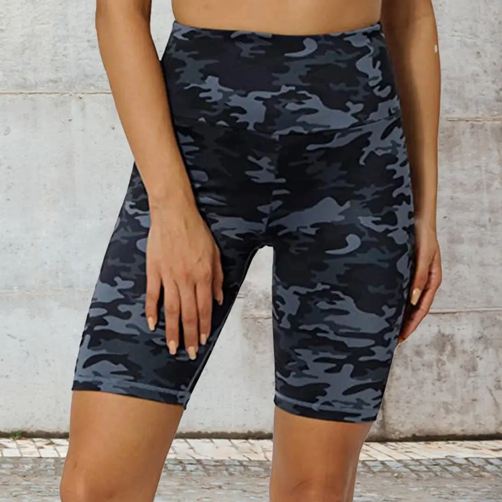 Pantalones cortos con estampado de leopardo para mujer, Shorts deportivos de cintura alta, ajustados para Fitness y ciclismo, novedad de 2021