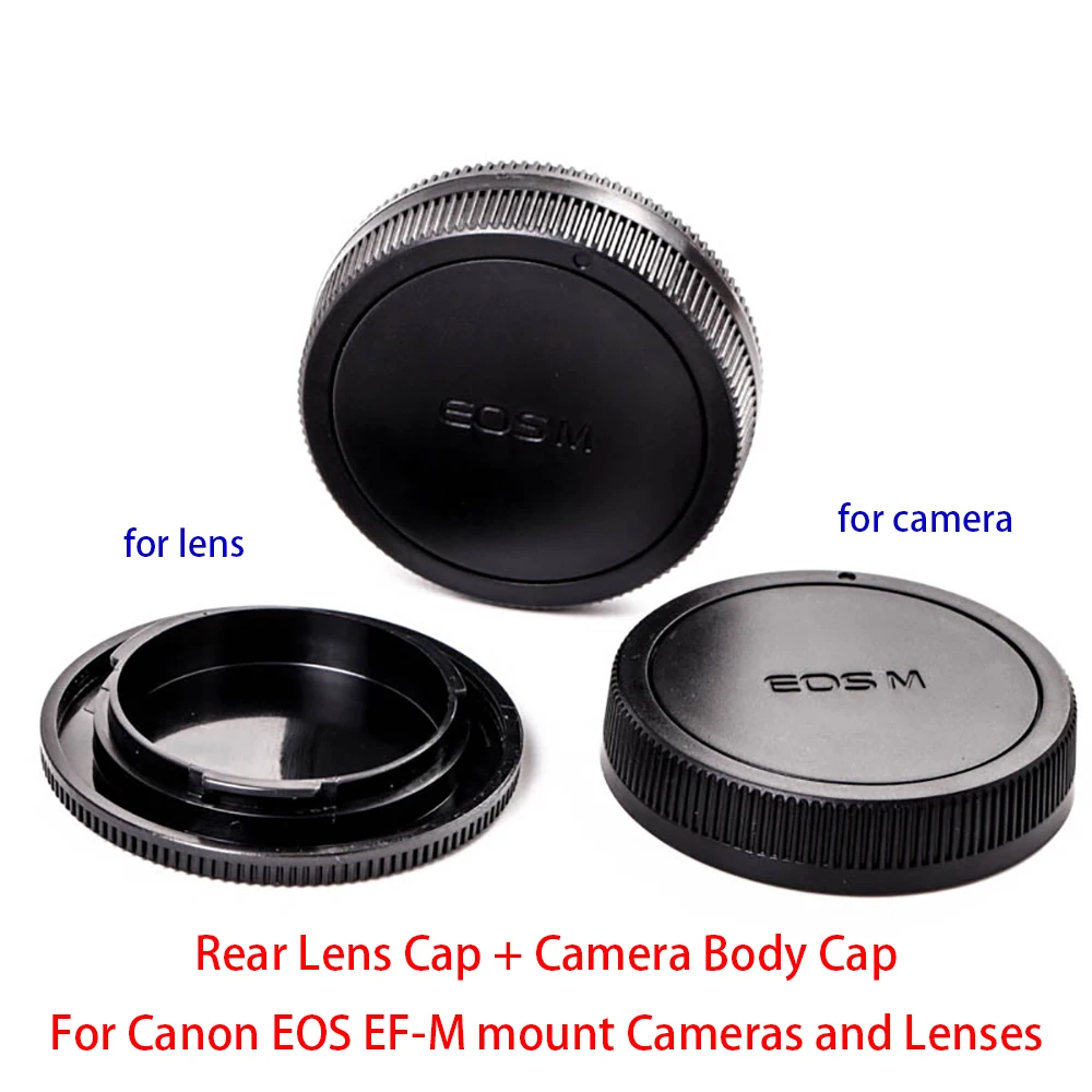 For Canon EOS EF-M mount Cameras and Lenses , Rear Lens Cap + Camera Body Cap Set