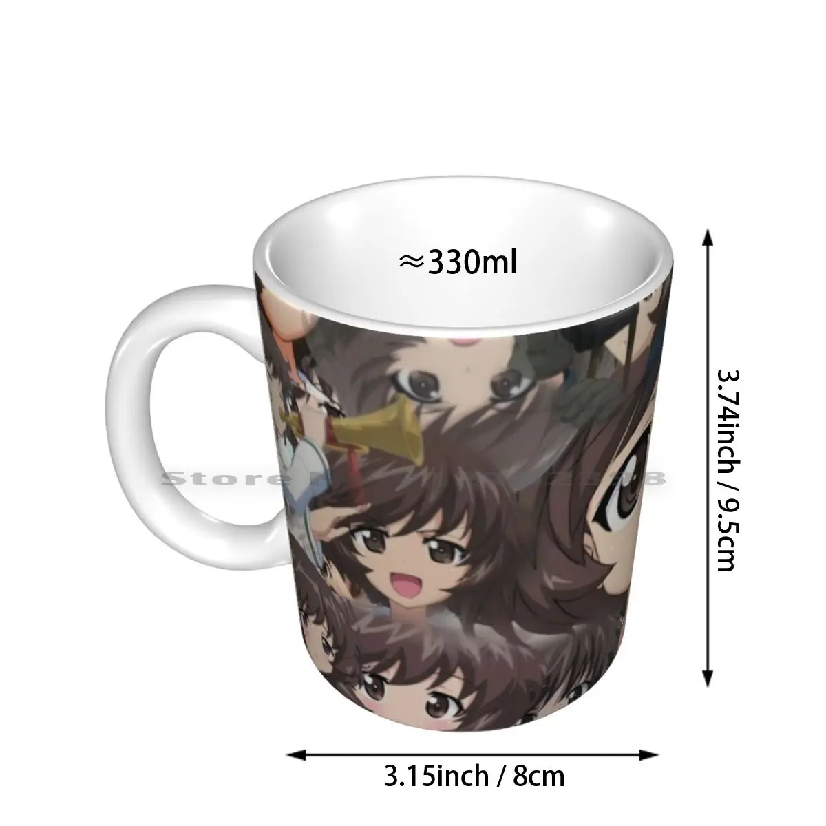 Girls Und Panzer Yukari Ceramic Mugs Coffee Cups Milk Tea Mug Girls Und Panzer Anime Girls Panzer Miho Girl Und Panzer History