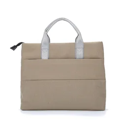 Bolsa de archivo portátil A4 para mujer, bolso de moda, maletín de algodón para hombre y mujer, bolso para reuniones de oficina y negocios, personalizado, promocional