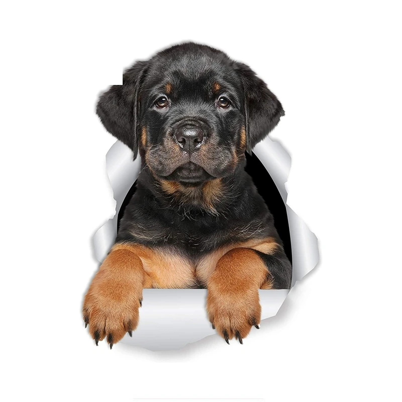 

3D Rottweiler Puppy Dog for Laptop Luggage Refrigerator Door Waterproof Toy Car Sticker Decal KK Vinyl Decals Waterpro of PVC