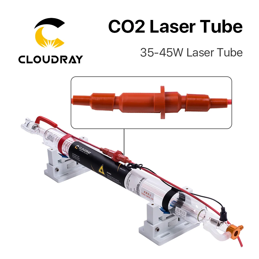 Cloudray 35-45W Co2 Laser Upgraded Metal Head Tube 720MM Glass Pipe Lamp for CO2 Laser Engraving Cutting Machine