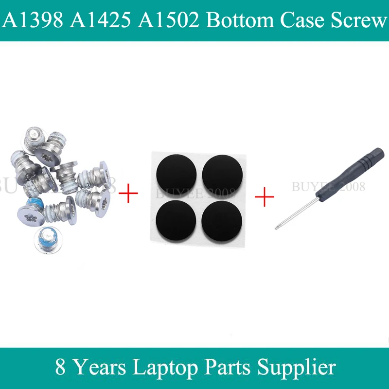 

For Macbook Pro Retina 13.3" 15.4" A1398 A1425 A1502 Bottom Case Screws Foot Rubber Feet Screwdriver 2012 2013 2014 2015 Year