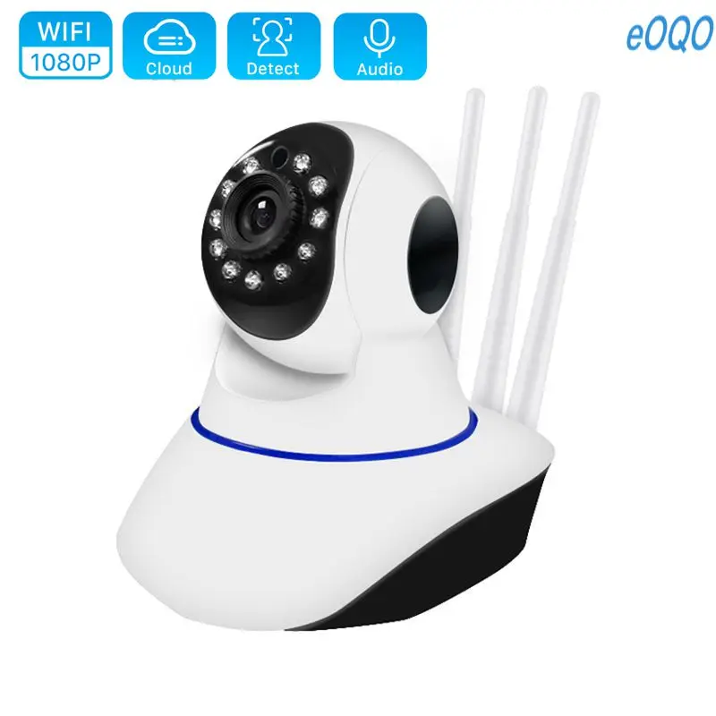 

720P 1080P Home Security IP Camera Dual Antenna WiFi Camera Audio Record 360 degrees Baby Monitor HD Mini IP Camera