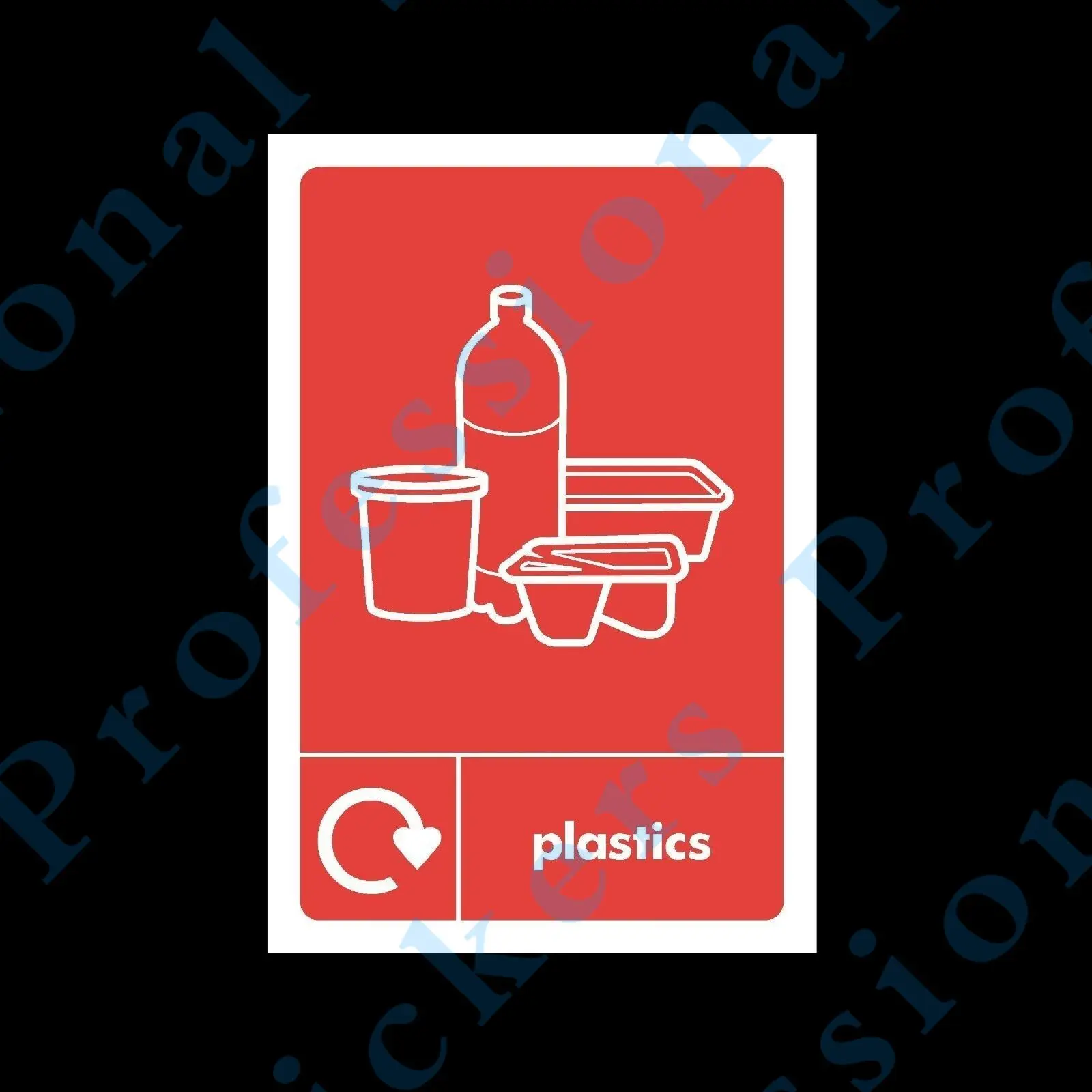 Warning sign Plastic Waste Recycling - Plastic Sign or Sticker - Choose Size & Material Waterproof Vinyl  Motorcycle Decals