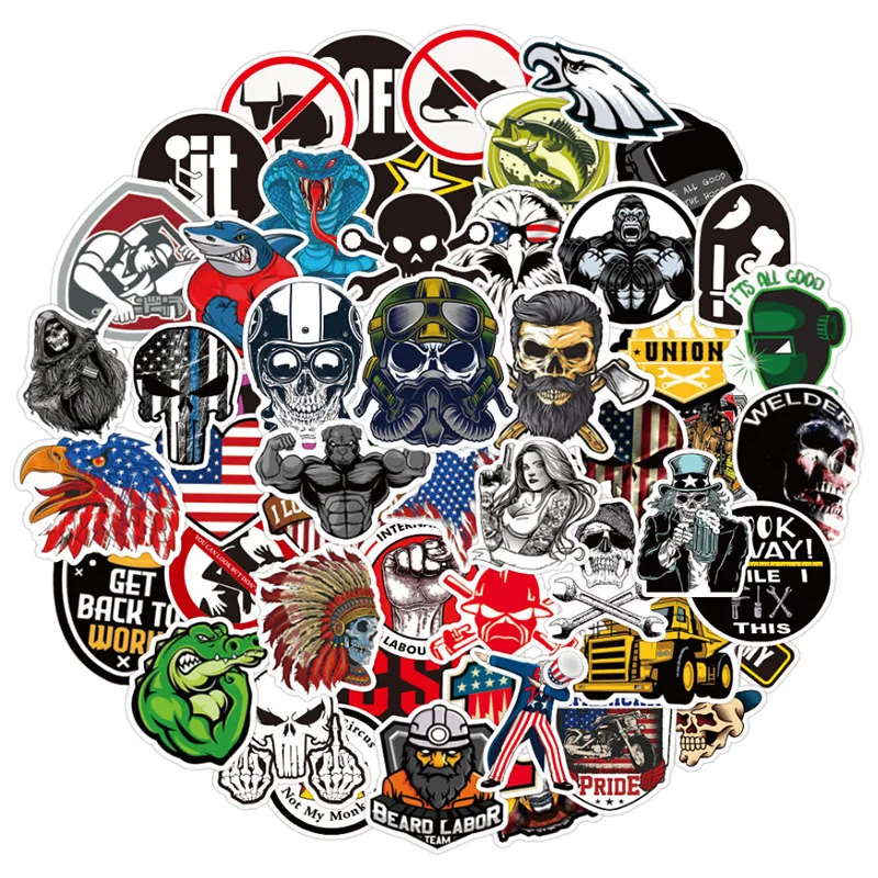 10/30/50/100Pcs  helmet Graffiti Cool  Classic Stickers  Window Wall Water Cup Trolley Popular  Skateboard Travel Suitcase