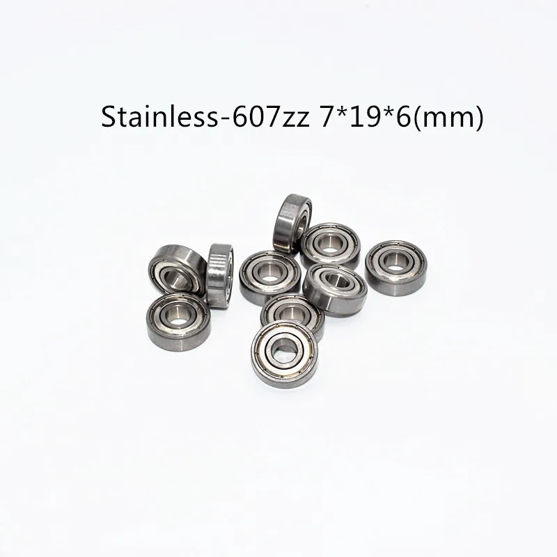 

Stainless steel bearing 10PCS S607ZZ 7*19*6(mm) antirust metal sealed High speed Mechanical equipment parts