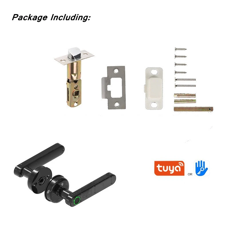 Bluetooth Lock Tuya Smart Home Door Lock Wifi TTLock Fingerprint Password Electric Handle Wooden Door Lock 5050 Cylinder