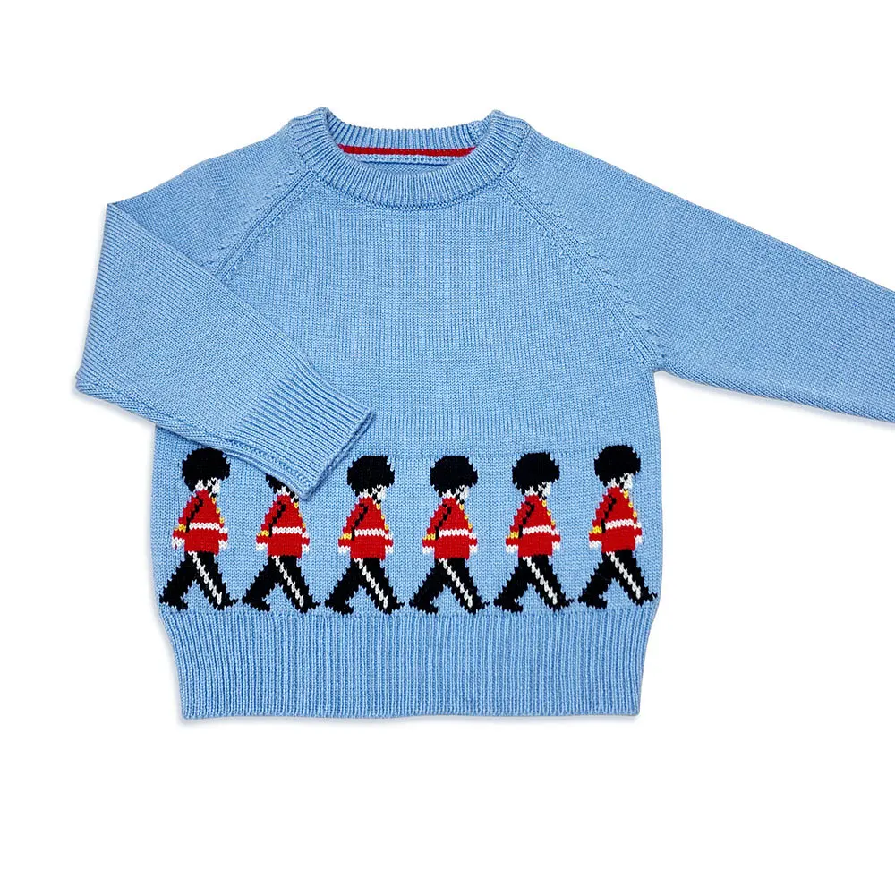 Boys Pullover Sweater Baby Tops Spanish Toddler Knitted Cartoon Sweater Kids Knitting Pullovers Children Clothes Knitwear Unisex