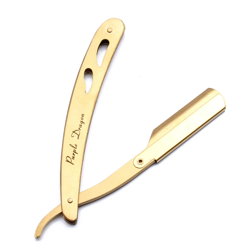 Men Straight Barber Razor Add 10 Blades Razor Edge Steel Folding Shaving Knife Hair Removal Tools Shaving Razor With Blade Z6102