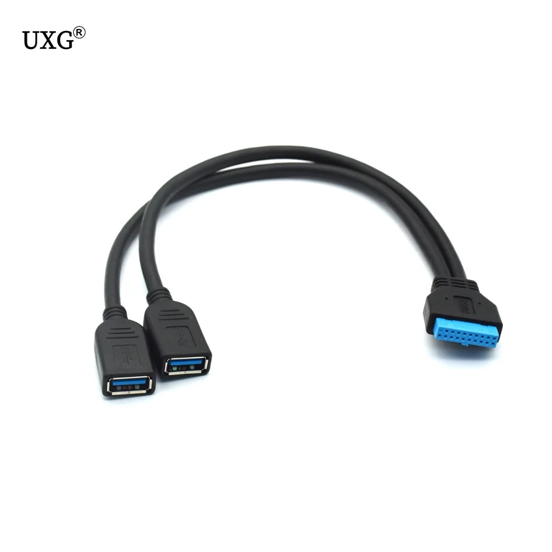 2 ports USB 3.0 Female to Motherboard 20pin Header for front panel cable 0.2m