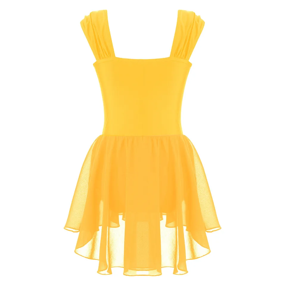 yellow lyrical dance dress BRIELLE CHILD DRESS- WITH BOWS Lemon / CL stopping performance Yellow Ballet Dance Dress Kids