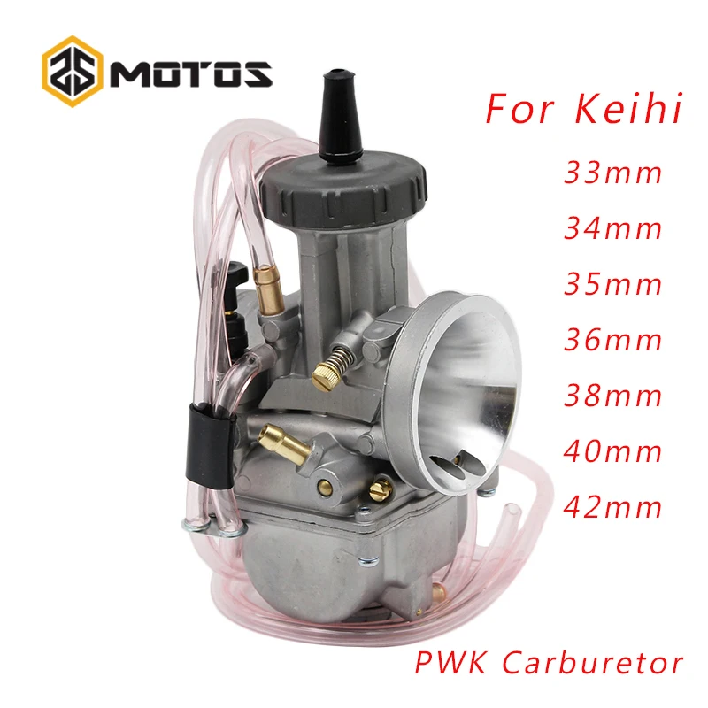 ZS MOTOS Motorcycle 2T/4T Engine For Keihin Carburetor 33 34 35 36 38 40 42mm PWK Motorcycle Carburador For Honda ATV Motor