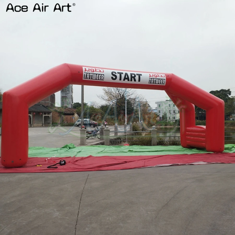 Reusable 10x5m Giant Airtight Arch,Inflatable Start Finish Line Archway With Logo Sticker On Top For Sale Made By Ace Air Art