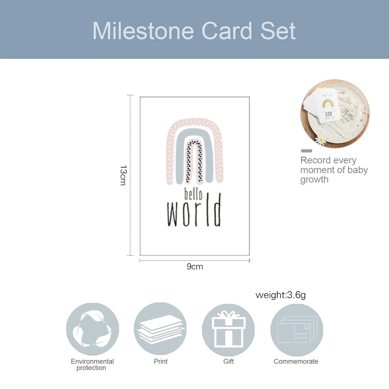 16Pc Baby Milestone Cards Paper Photography Milestones Material Card Commemorativenir Newborn Photo Accessories For Baby Gift