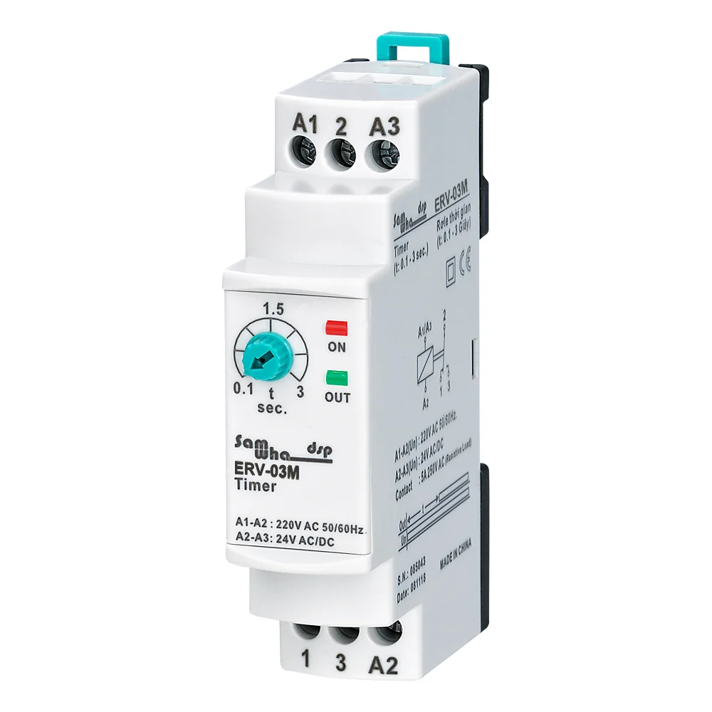 Samwha-Dsp ERV-XXM tiempo de retardo, relé electrónico ajustable