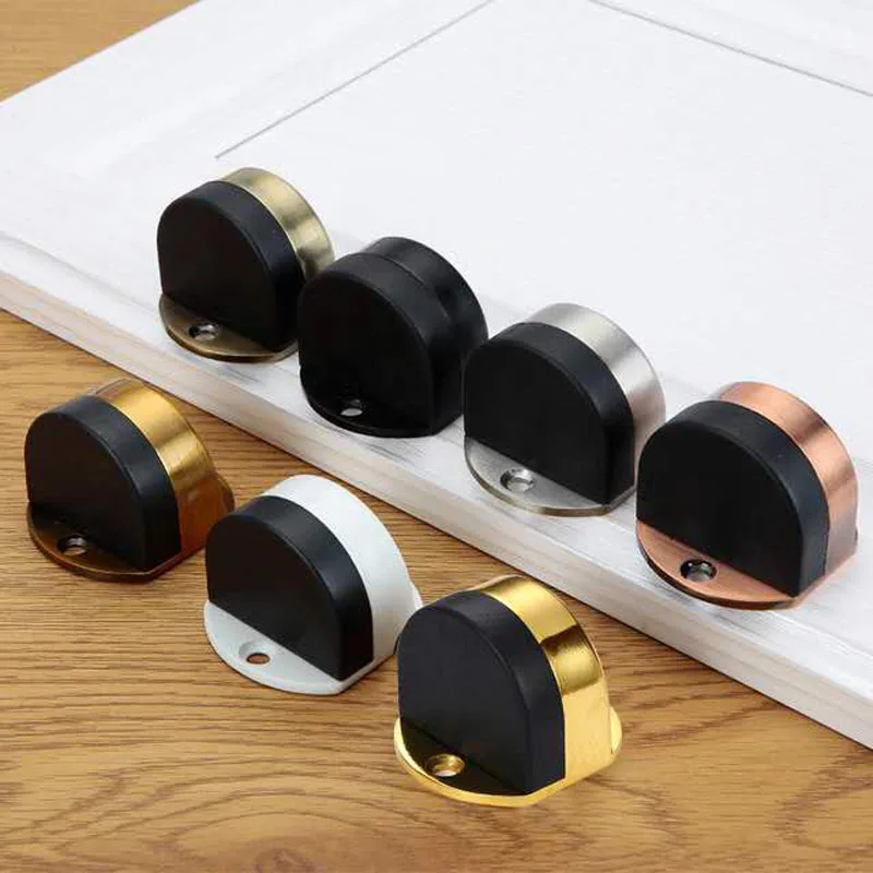 stainless steel dual-use   Door Stopper Door Holders Catch Floor Mounted Nail-free Door Stops Sticker door stop