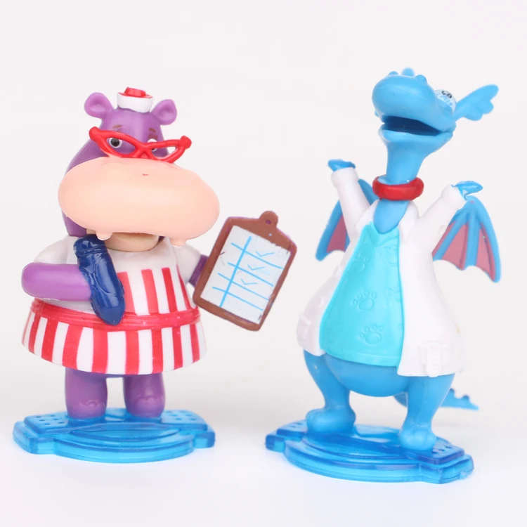 5pcs/lot Doctor McStuffins Toy Snowman Hallie Hippo Lambie Sheep Action Figure Dottie McStuffins Collector\'s Set Kids Toys Gifts