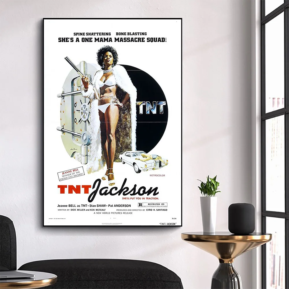 WM3417 T.N.T. Jackson Classic Movie HD Silk Fabric Poster Art Decor Indoor Painting Gift