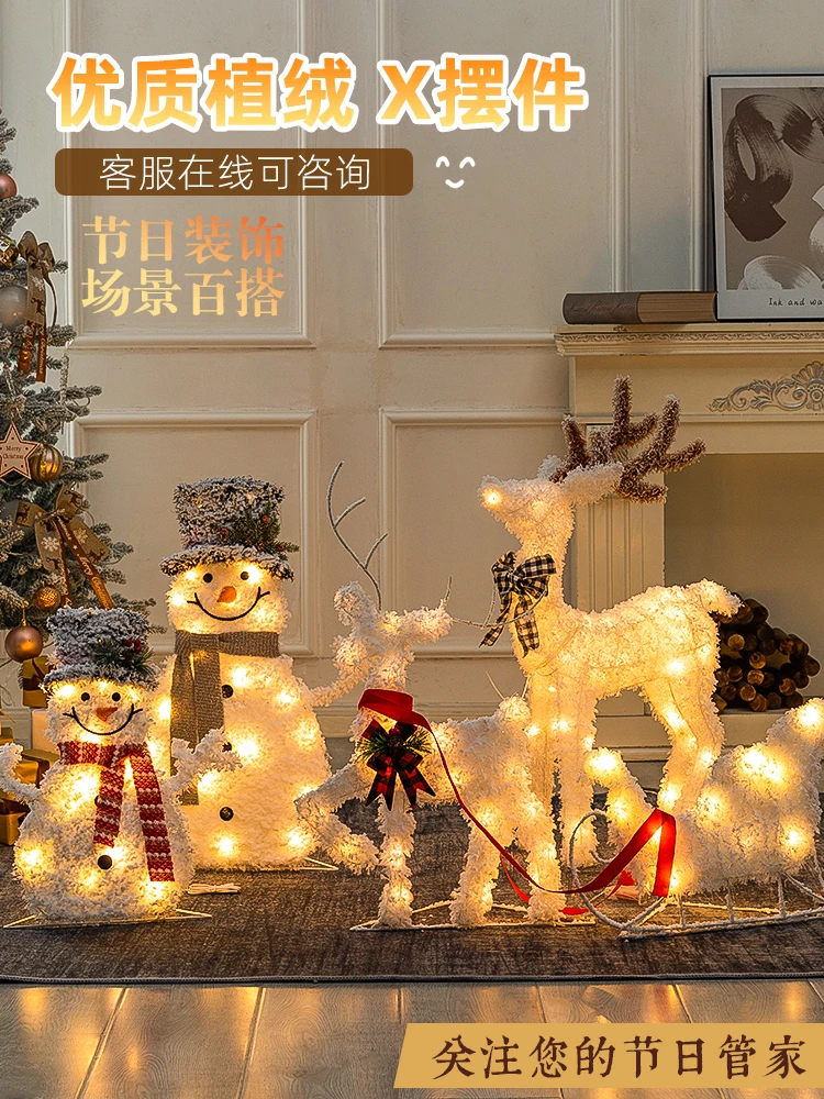 Led Lights Greeting Snowman For Christmas Yard Decor Light Hotel Shop Window Shopping Mall Craft Supplies Christmas