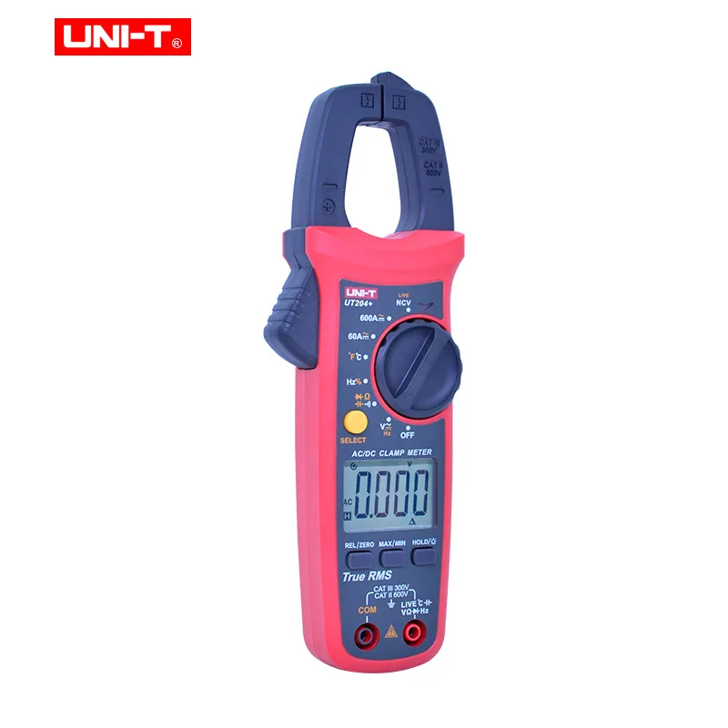 UNI-T UNI T True RMS Digital Clamp Meter DC AC Strom UT203 + UT204 + 400A-600A Multimeter Auto Range falsche erkennung schutz